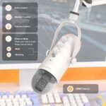 Purchase zealsound Gaming Condenser Microphone, Podcast Mic with Increase Arm for Telephone/PC/PS4/PS5, USB Microphone for Recording/YouTube/Streaming, Headphone Output, Mute Button, Echo Quantity Achieve Management (White) - Greatest Worth India | AskMeFlash - Image 5