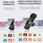 K9 Dual Wireless Microphone – Mini Clip-On Lavalier Mic with Type-C Receiver for Phones, Vlogging & Online Classes - Image 8