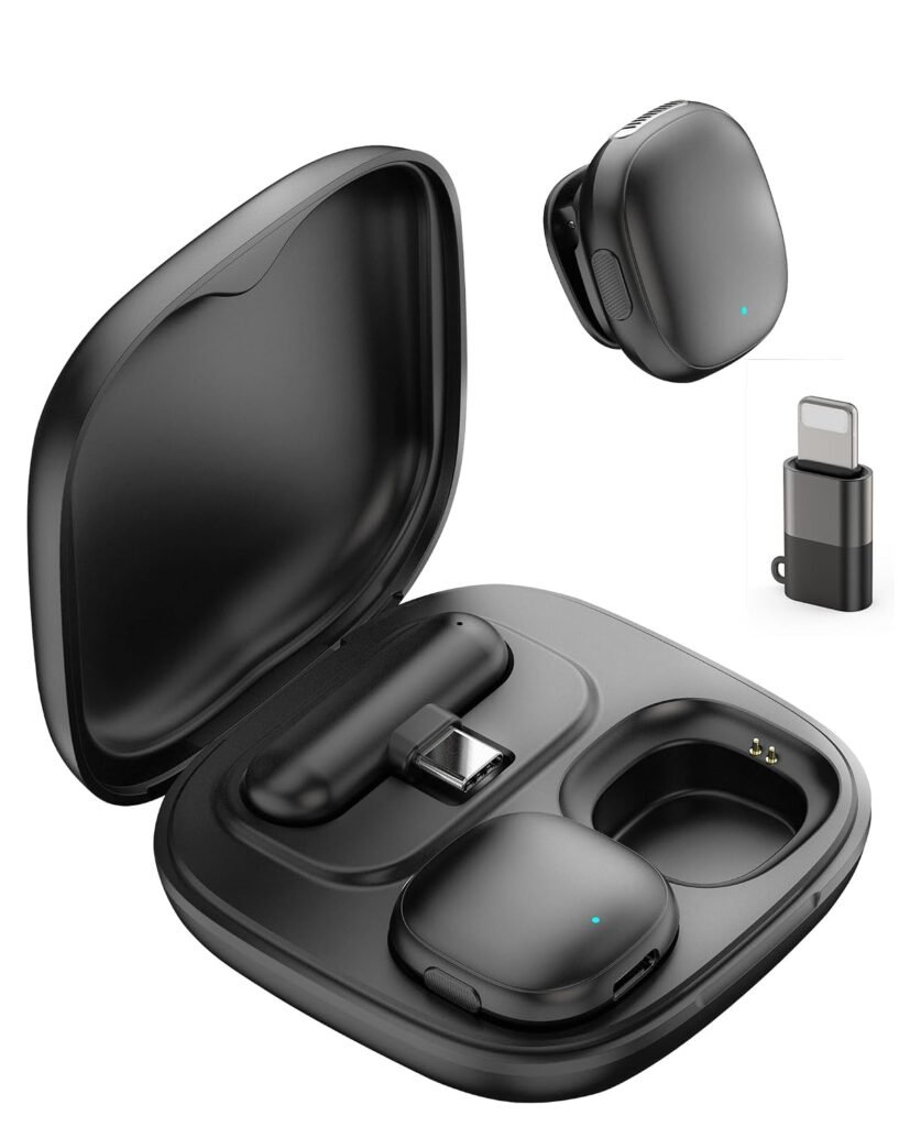 Purchase NPTCL Mini Wi-fi Microphone USB C for iPhone 17 16 15 iPad Android Telephone – Greatest Worth India | AskMeFlash