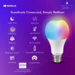 Purchase Havells Glamax 9W B22 WiFi LED Good Bulb with Music Sync Perform, Appropriate with Amazon Alexa and Google Assistant (16M Colors) - Finest Value India | AskMeFlash - Image 3
