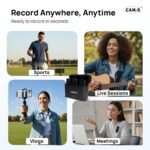 Purchase CAM-X AM-02 Twin Wi-fi Lavalier Mic with 60m Vary, USB-C Receiver, 600mAh Charging Case, Noise Discount Modes for Smartphones, Tablets, Laptops - Finest Value India | AskMeFlash - Image 4