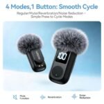 occiam QY88 Wireless Lavalier Microphone – Dual Mic Set with AI Noise Cancellation, 54H Charging Case, USB-C & Lightning Receivers - Image 5
