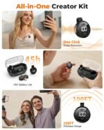 Purchase VELOMAX Wi-fi Mic for YouTube with AI Noise Cancellation, 2-in-1 Wi-fi Microphone for iPhone/Android, Twin Clip-On Magnetic Mic, 100FT Vary, Lightning & Kind-C Receiver for Vlog & Streaming - Greatest Value India | AskMeFlash - Image 5