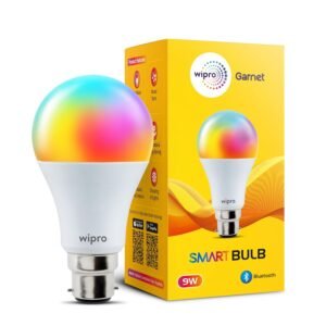 Wipro 9W B22 Bluetooth Smart LED Bulb (NS9600) – 16M Colours, Tunable White, Dimmable, Music Sync