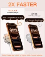 Purchase for Magazine-Protected Charger 2 Pack, 15W Quick Magnetic Wi-fi Charger, Qi2 Licensed Wi-fi Charging Pad for iPhone 17 16 15 14 13 12 Sequence, for Airpods Professional (No Adapter) - Finest Value India | AskMeFlash - Image 3