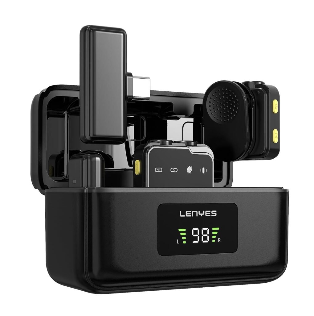 Purchase Lenyes LM205 Wi-fi Microphone for YouTube | with 2 Mics | 2 Receivers Sort-C & Lightning | LED Indicator Mild | 6 Hour Battery | 20 Meter Vary| for Youtubers & Content material Creators – Finest Value India | AskMeFlash