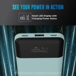 URBN Edge 10,000mAh Power Bank – 22.5W Fast Charging, Smart LED Display, Triple Output (1 USB-A + 2 USB-C), Teal - Image 5