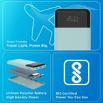URBN Edge 10,000mAh Power Bank – 22.5W Fast Charging, Smart LED Display, Triple Output (1 USB-A + 2 USB-C), Teal - Image 8